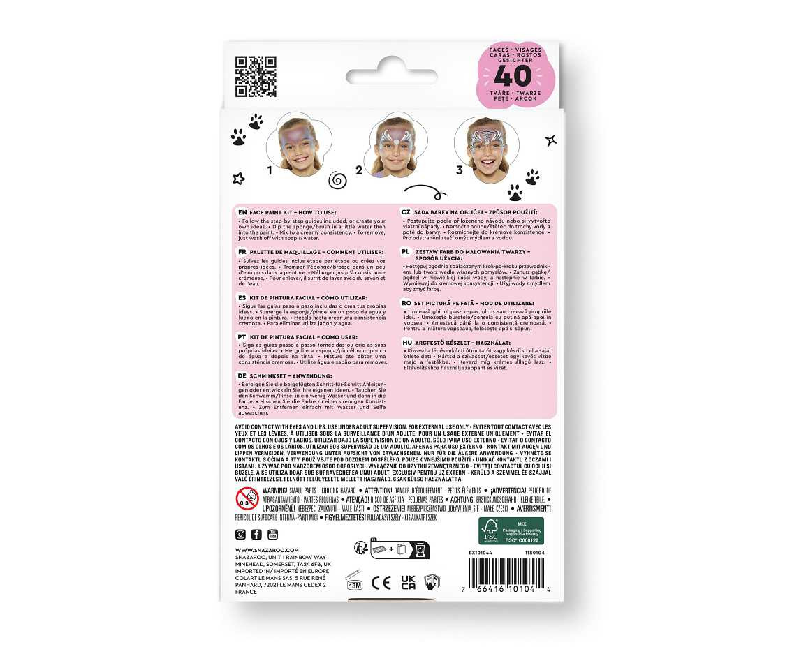 SN Face painting set for girls 1180104, 1 pc
